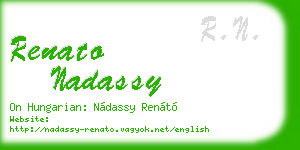 renato nadassy business card